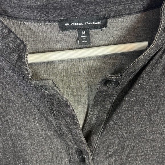 Universal Standard Hannah Denim Shirtdress in Black/Gray W2135 Plus Size 18-20 - Picture 5 of 10